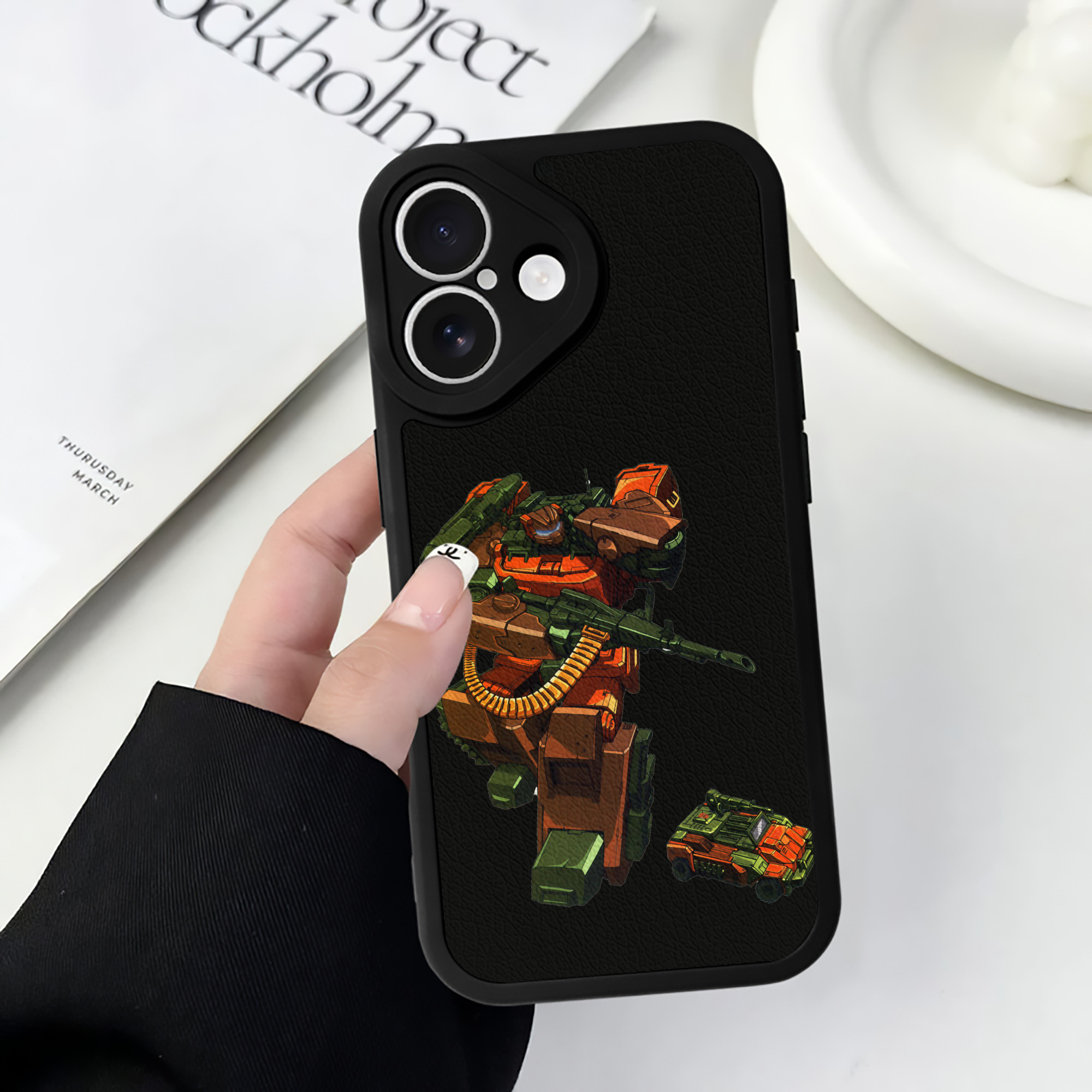 （画像用）  【iPhone 16シリーズ対応】シリコンスマホケース（レザー調） 材質：シリコン